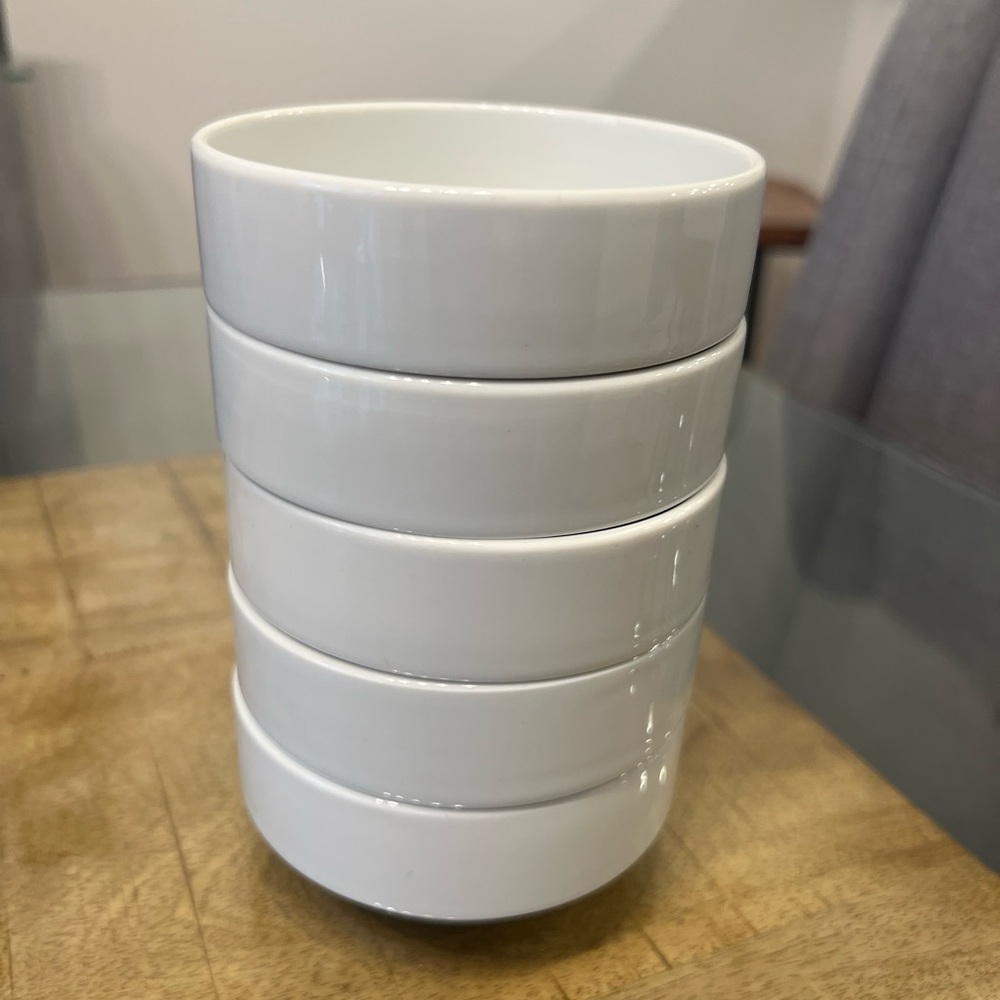 Suisse Langenthal Stack Bowls // Set of 5 White